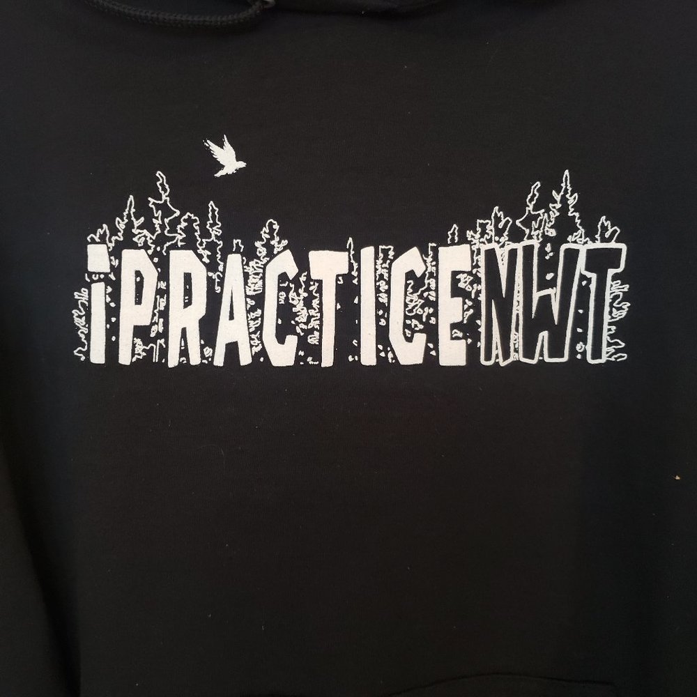 IPRACTICENWT - Black Hoodie - Size SMALL unisex
